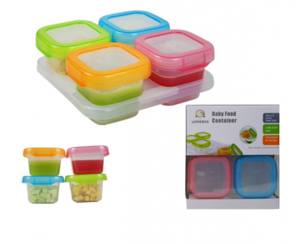 Baby Food Container Baby Blocks Freezer Storage Containers Summer Dining Room Set Bpa Free Food Supplement Portable Storage Box